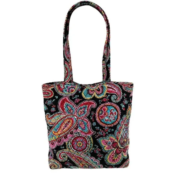 Vera Bradley Parisian Paisley  13"x14"x4"  Shoulder Tote Bag Purse - Picture 2 of 4